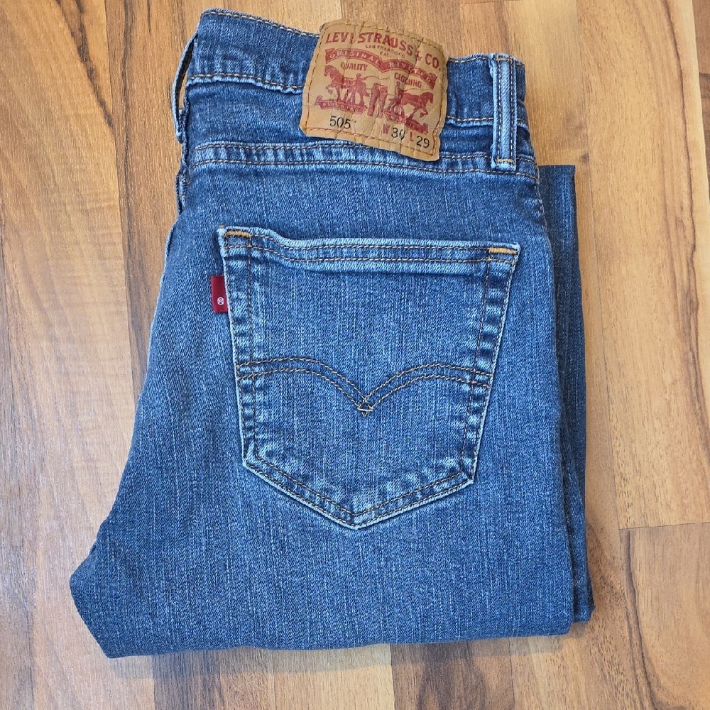 Levi’s 505 Mens Jeans W30 L29 Straight Leg Blue Denim